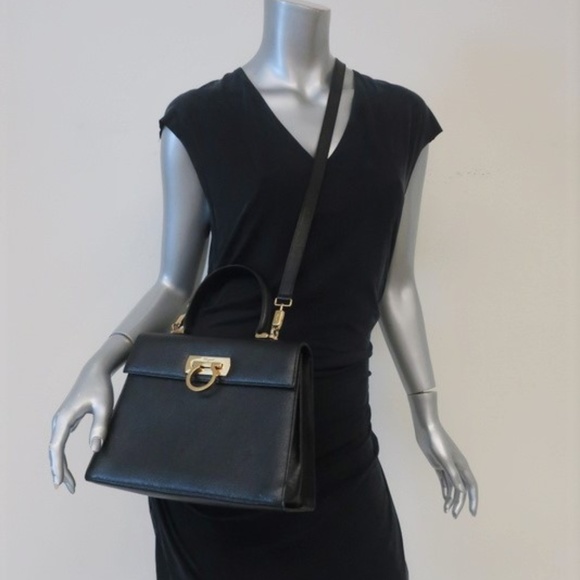 Salvatore Ferragamo Handbags - Salvatore Ferragamo Gancini 2Way Kelly Bag